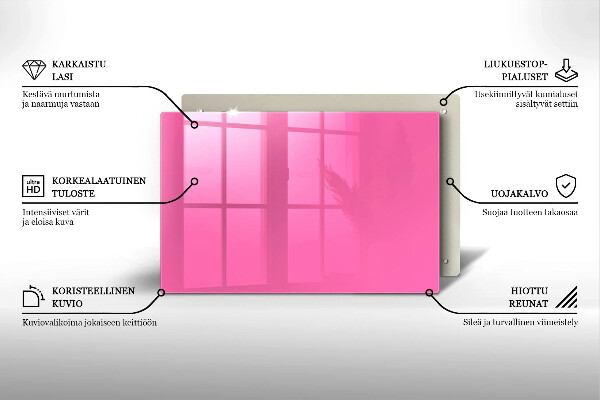 Glasplaat voor grafkaars Roze kleur