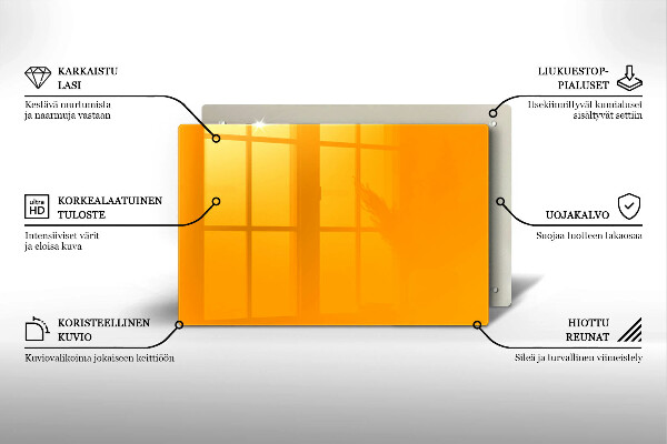 Glasplaat voor grafkaars Donkergele kleur