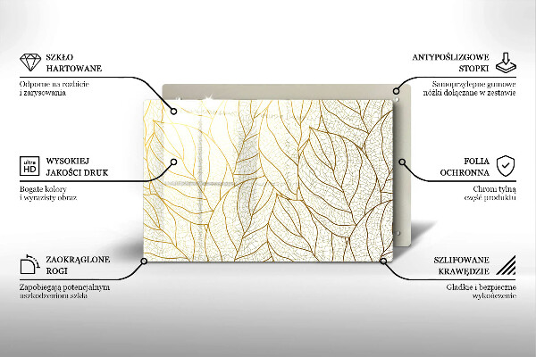 Grafkaars onderzetter Lijntekening bladpatroon