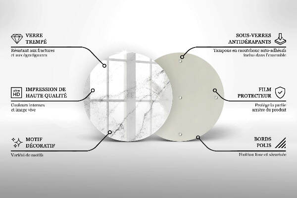 Grafkaars onderzetter Elegante marmertextuur