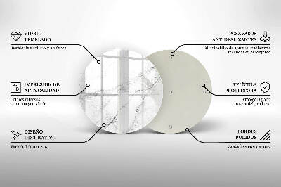 Grafkaars onderzetter Elegante marmertextuur