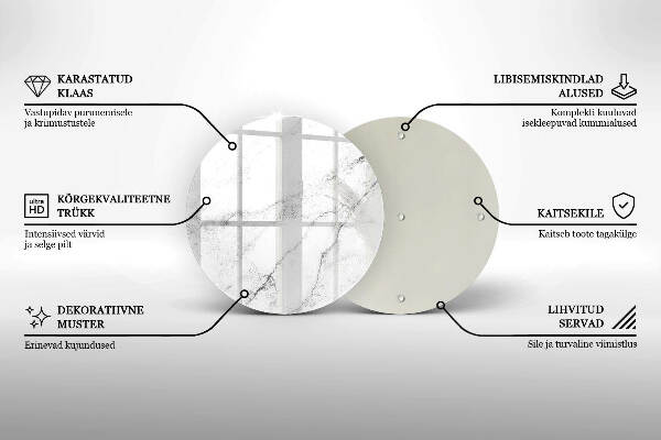 Grafkaars onderzetter Elegante marmertextuur