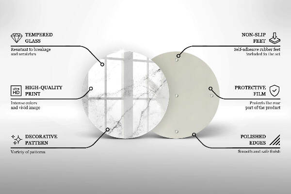 Grafkaars onderzetter Elegante marmertextuur