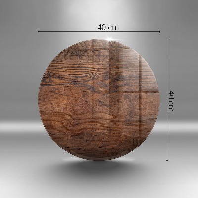 Glasplaat voor grafkaars Donkere houten plank