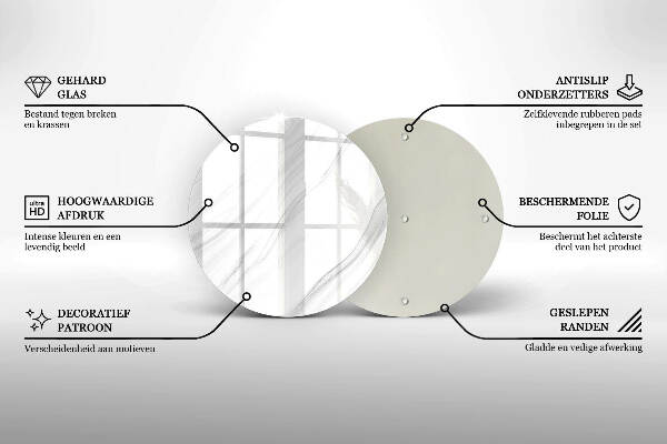 Grafkaars onderzetter Delicaat marmer