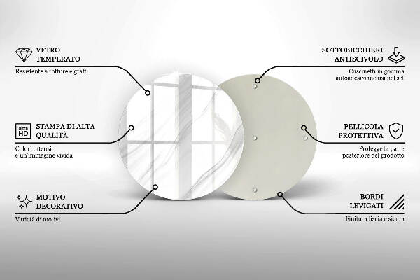 Grafkaars onderzetter Delicaat marmer