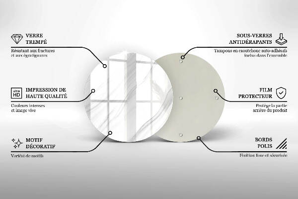 Grafkaars onderzetter Delicaat marmer