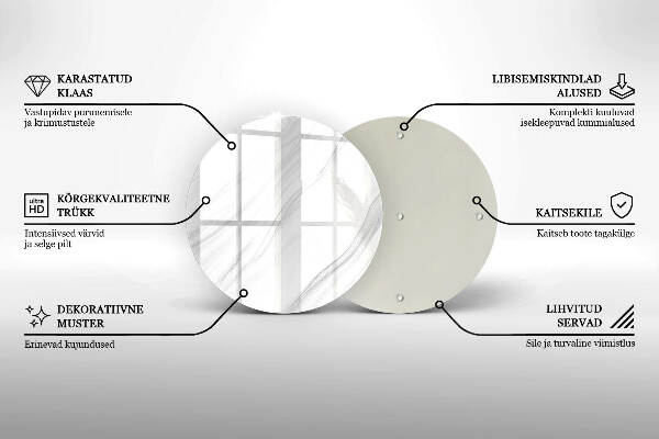 Grafkaars onderzetter Delicaat marmer