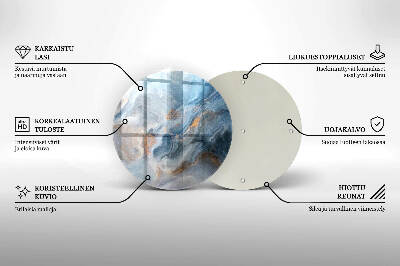 Glasplaat voor grafkaars Marmertextuur