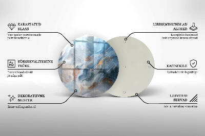Glasplaat voor grafkaars Marmertextuur