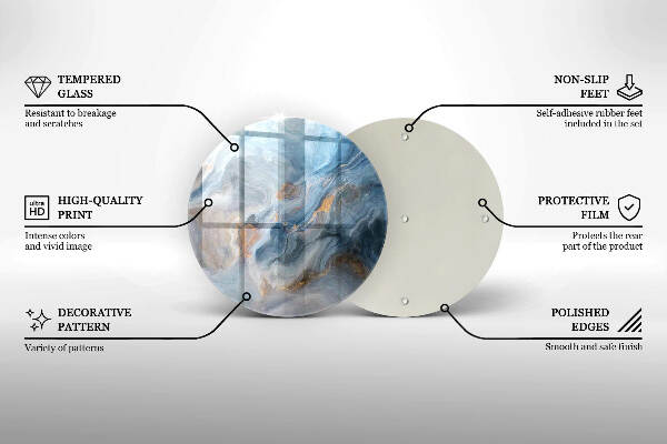 Glasplaat voor grafkaars Marmertextuur