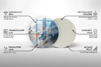 Glasplaat voor grafkaars Marmertextuur