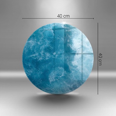 Glasplaat voor grafkaars Blauw water