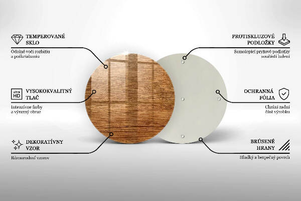 Grafkaars onderzetter Houtnerfstructuur