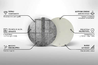 Grafkaars onderzetter Betonsteenstructuur