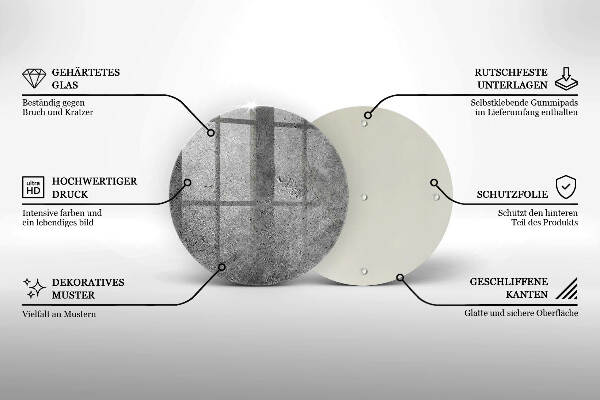 Grafkaars onderzetter Betonsteenstructuur