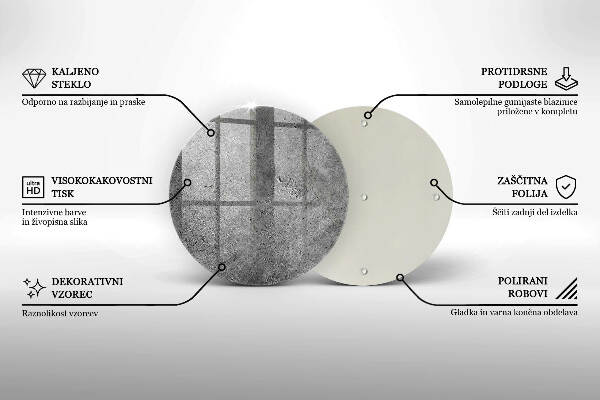 Grafkaars onderzetter Betonsteenstructuur