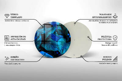 Grafkaars onderzetter Bladeren van junglevegetatie