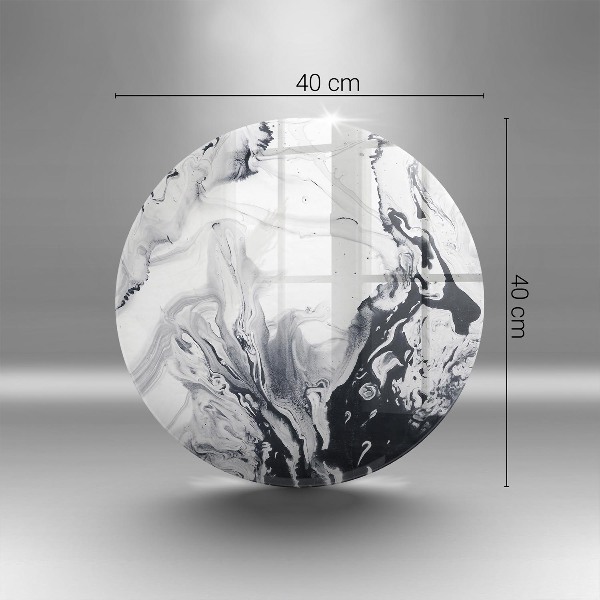 Glasplaat voor grafkaars Inktabstractie