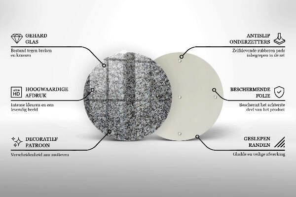 Grafkaars onderzetter Steenstructuur