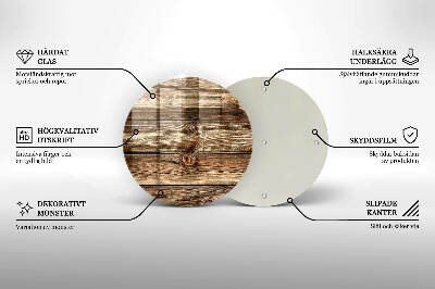 Glasplaat voor grafkaars Textuur van houten planken