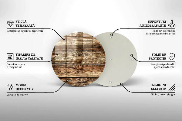 Glasplaat voor grafkaars Textuur van houten planken