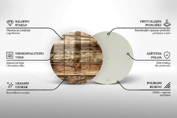 Glasplaat voor grafkaars Textuur van houten planken