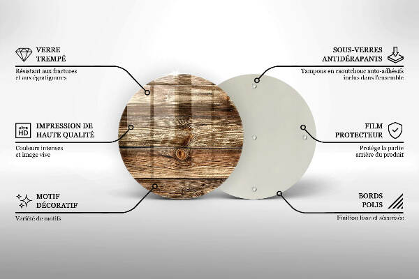 Glasplaat voor grafkaars Textuur van houten planken