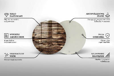 Glasplaat voor grafkaars Houtstructuur
