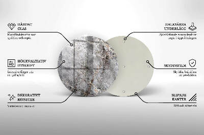 Grafkaars onderzetter Steenstructuur