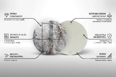 Grafkaars onderzetter Steenstructuur
