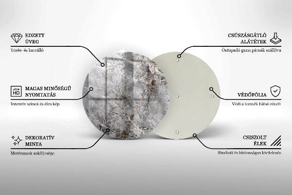 Grafkaars onderzetter Steenstructuur