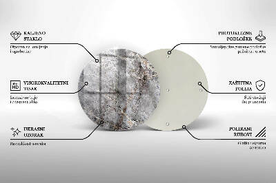 Grafkaars onderzetter Steenstructuur