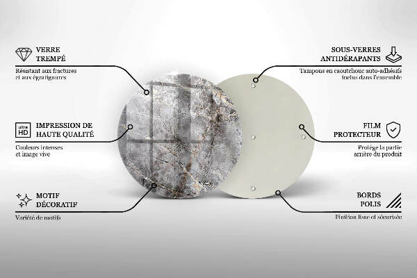 Grafkaars onderzetter Steenstructuur