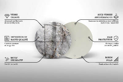 Grafkaars onderzetter Steenstructuur
