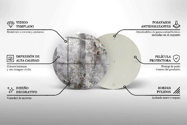 Grafkaars onderzetter Steenstructuur