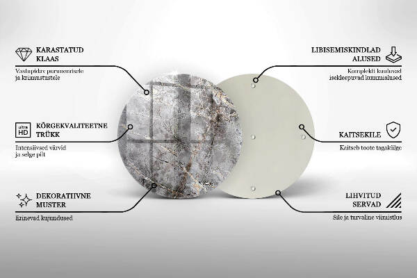 Grafkaars onderzetter Steenstructuur