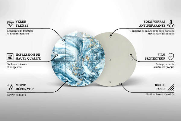 Grafkaars onderzetter Structuur met goud