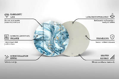 Grafkaars onderzetter Structuur met goud