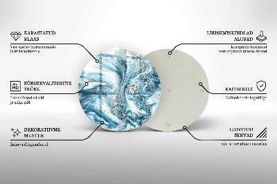 Grafkaars onderzetter Structuur met goud
