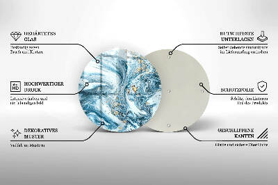 Grafkaars onderzetter Structuur met goud