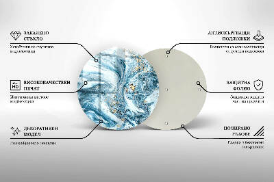 Grafkaars onderzetter Structuur met goud