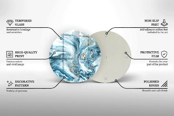 Grafkaars onderzetter Structuur met goud