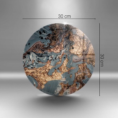 Glasplaat voor grafkaars Gouden rotsstructuur