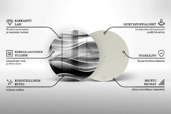Grafkaars onderzetter Abstracte, zachte lijnen