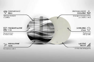 Grafkaars onderzetter Abstracte, zachte lijnen