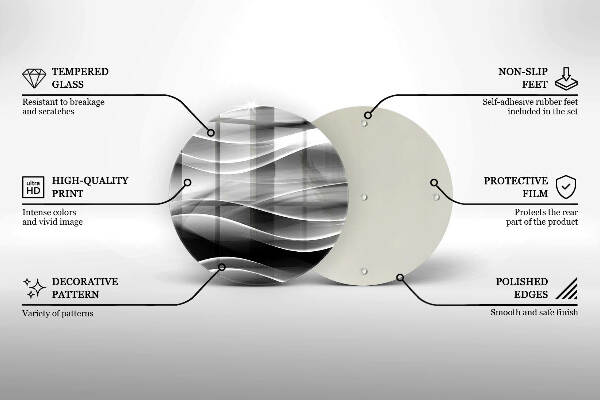 Grafkaars onderzetter Abstracte, zachte lijnen