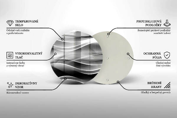 Grafkaars onderzetter Abstracte, zachte lijnen