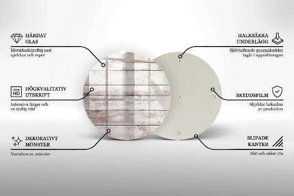 Glasplaat voor grafkaars Oude houten planken