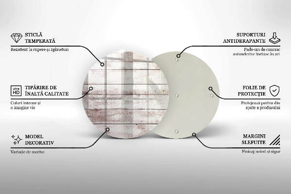 Glasplaat voor grafkaars Oude houten planken